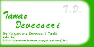 tamas devecseri business card
